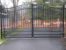 Estate Style 7-8 ft Aluminum Roll Top with Short Pickets at Bottom Entrance Gate