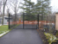 Estate Style 7-8 ft Aluminum Roll Top with Short Pickets at Bottom Entrance Gate